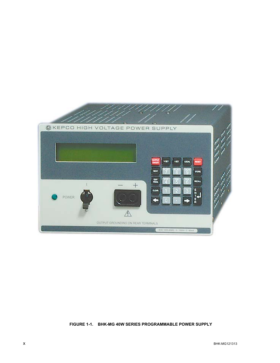 KEPCO BHK-MG 40W (Half Rack) Series User Manual | Page 16 / 148