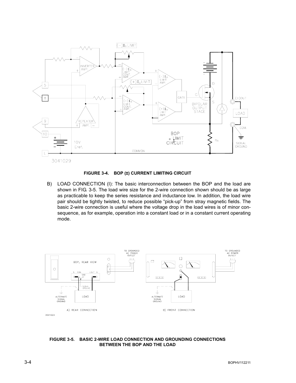 Figure 3-4. bop (±) current limiting circuit, Bop (±) current limiting circuit -4, Between the bop and the load -4 | H 3-4. the, Fig 3-4) | KEPCO BOP-HV User Manual | Page 30 / 48