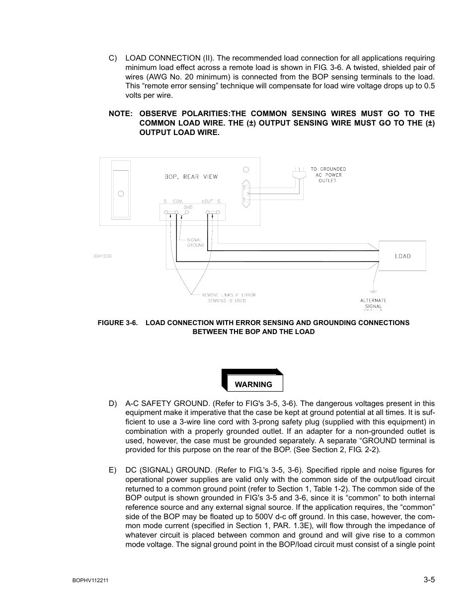 Between the bop and the load -5 | KEPCO BOP-HV User Manual | Page 31 / 48