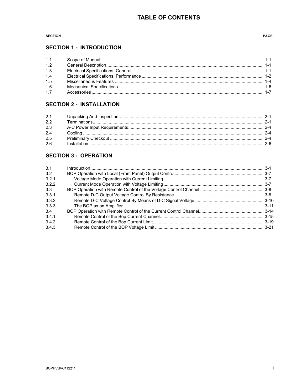 KEPCO BOP-HV User Manual | Page 9 / 48