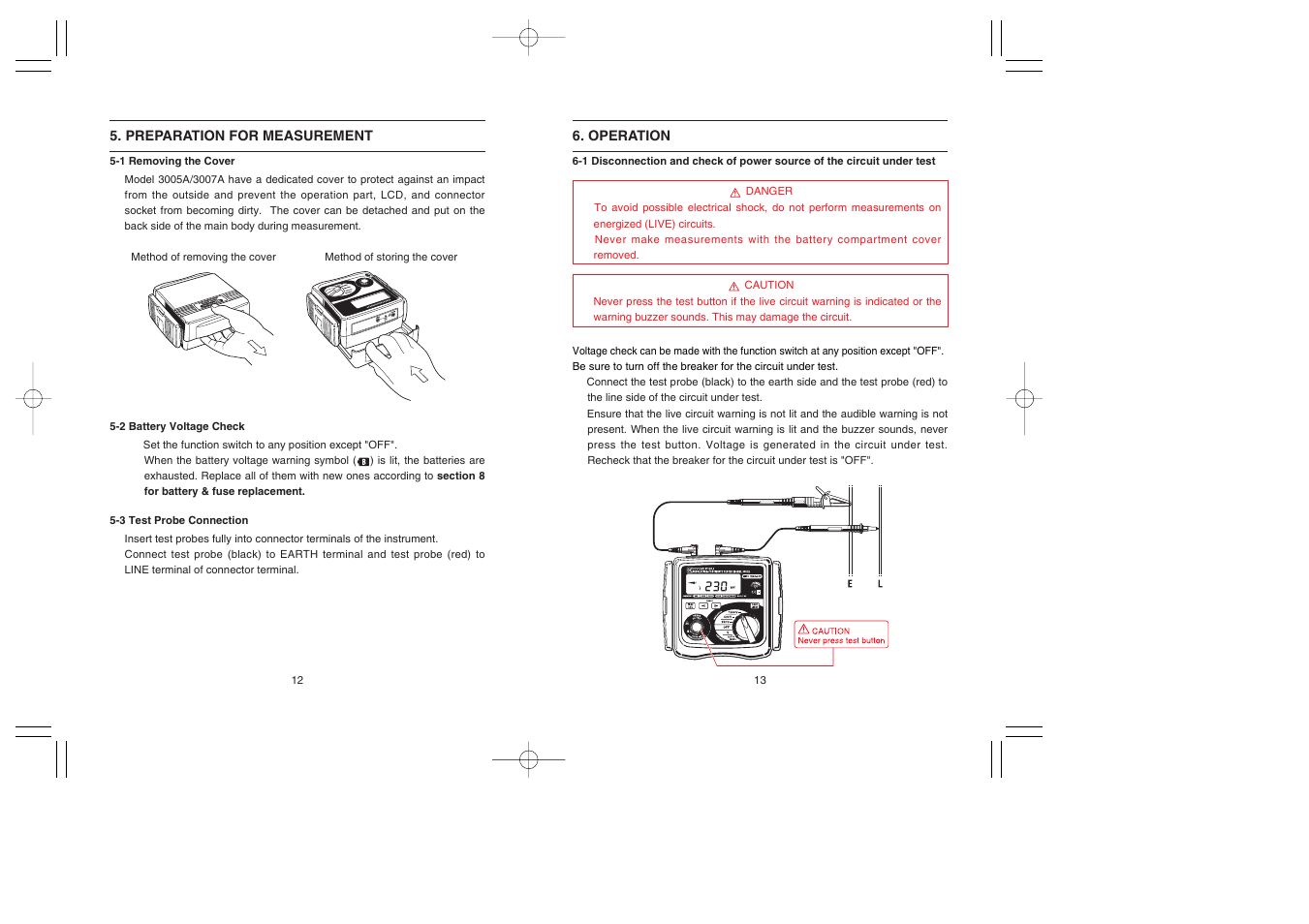 KYORITSU 3007A User Manual | Page 14 / 24