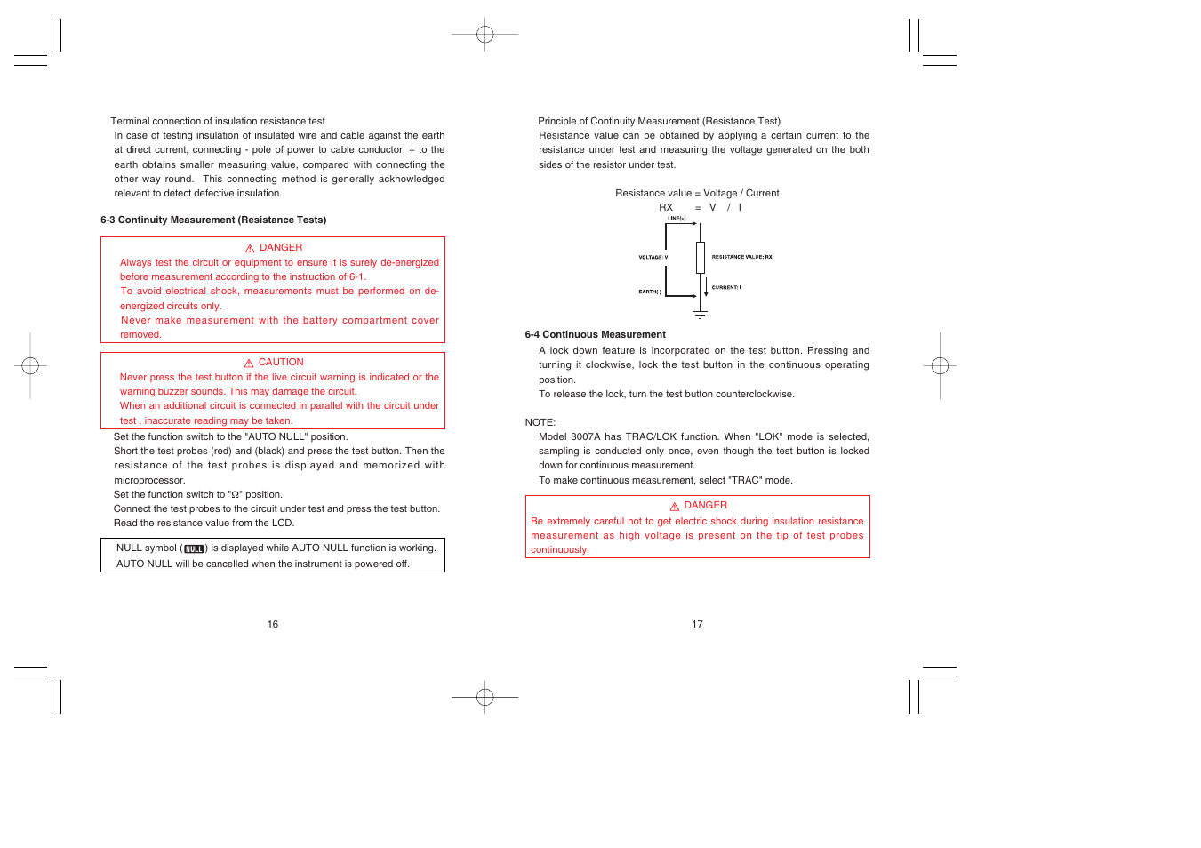 KYORITSU 3007A User Manual | Page 19 / 24