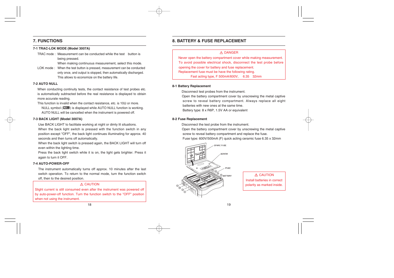 KYORITSU 3007A User Manual | Page 21 / 24