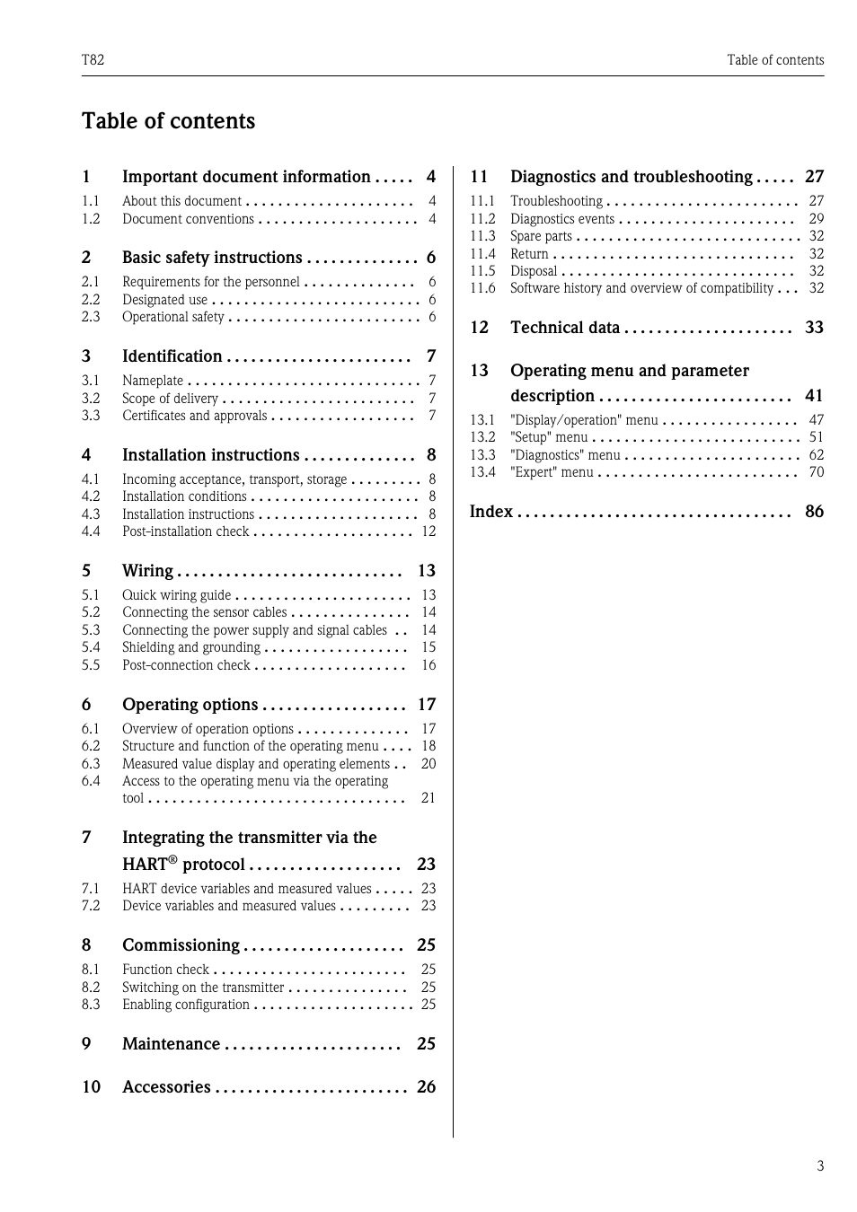 Pyromation T82 User Manual | Page 3 / 88