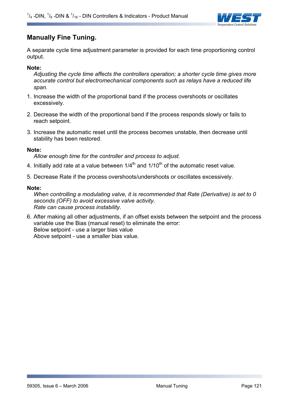 Manually fine tuning | Pyromation Series 610 1_16 DIN User Manual | Page 126 / 177