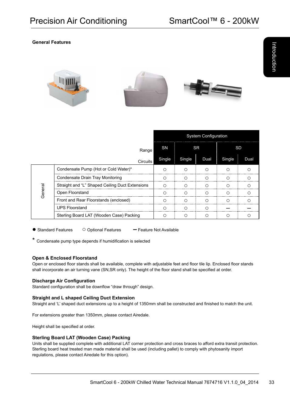 Precision air conditioning smartcool™ 6 - 200kw | Airedale SmartCool 11-233kW User Manual | Page 33 / 194