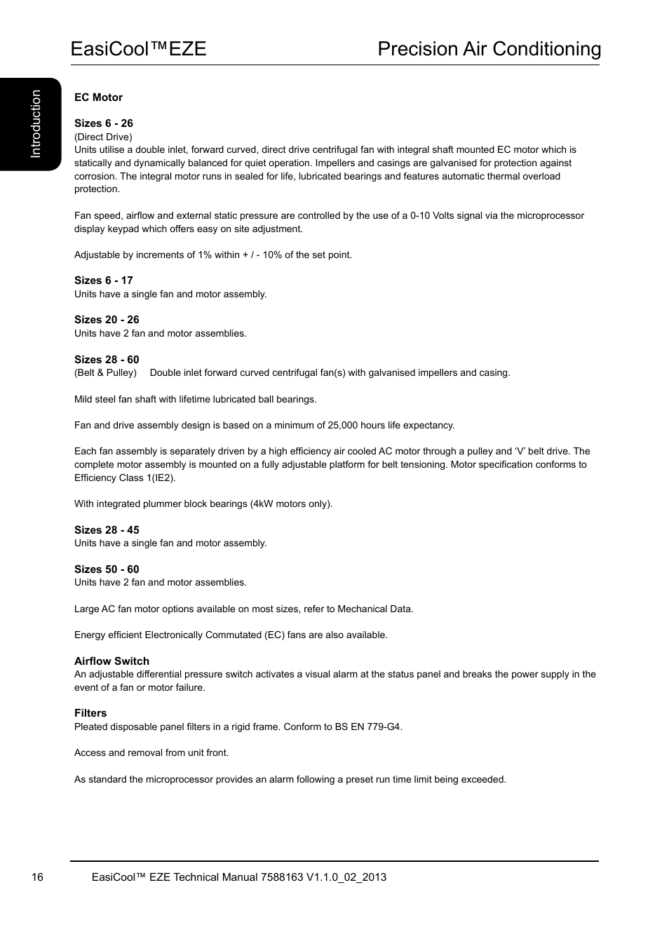 Easicool™eze precision air conditioning | Airedale EasiCool 6kW  64kW User Manual | Page 16 / 142