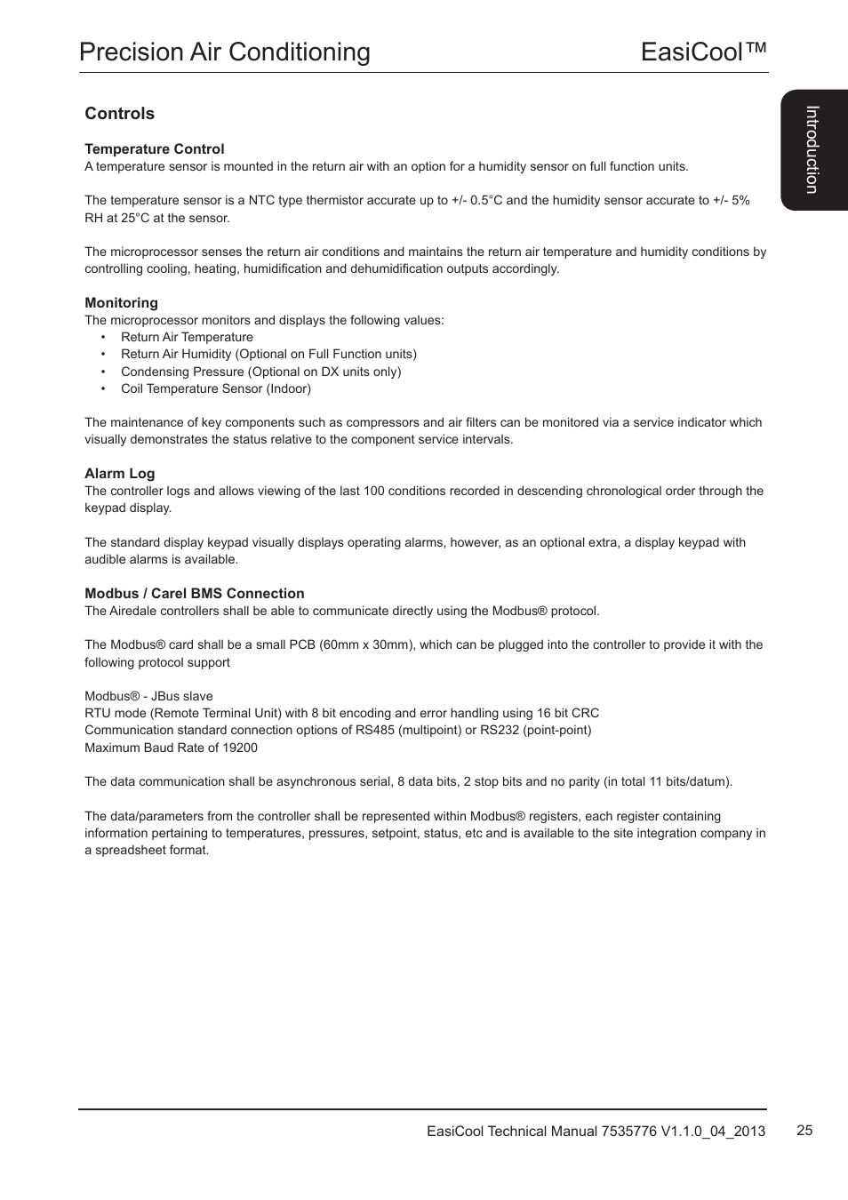 Easicool™ precision air conditioning | Airedale EasiCool 6kW  64kW User Manual | Page 25 / 196