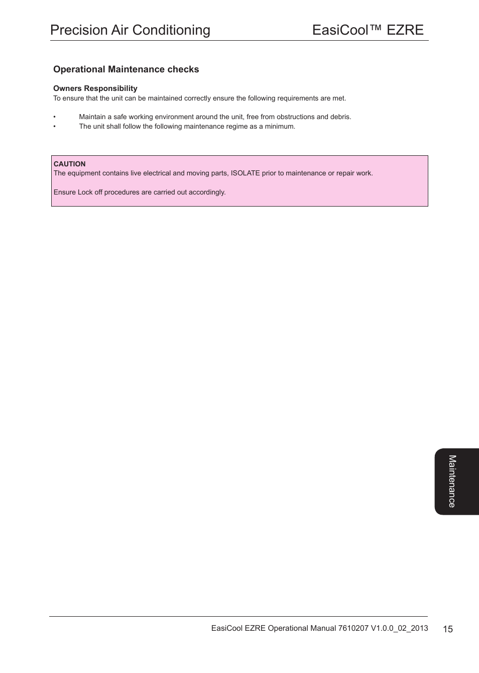 Precision air conditioning easicool™ ezre | Airedale EasiCool 6kW  64kW User Manual | Page 15 / 34