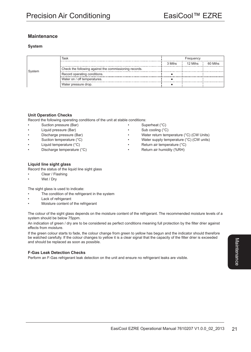 System, System 21, Precision air conditioning easicool™ ezre | Airedale EasiCool 6kW  64kW User Manual | Page 21 / 34