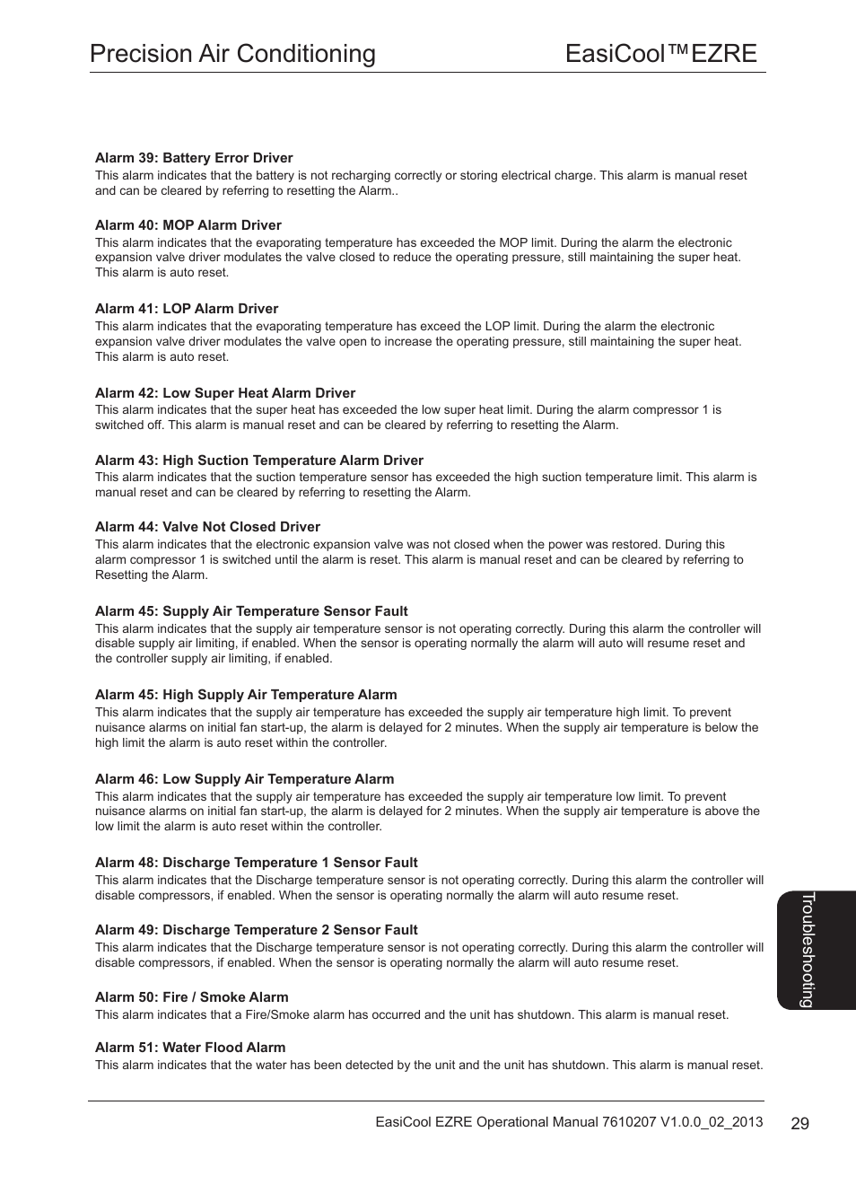 Precision air conditioning easicool™ezre | Airedale EasiCool 6kW  64kW User Manual | Page 29 / 34