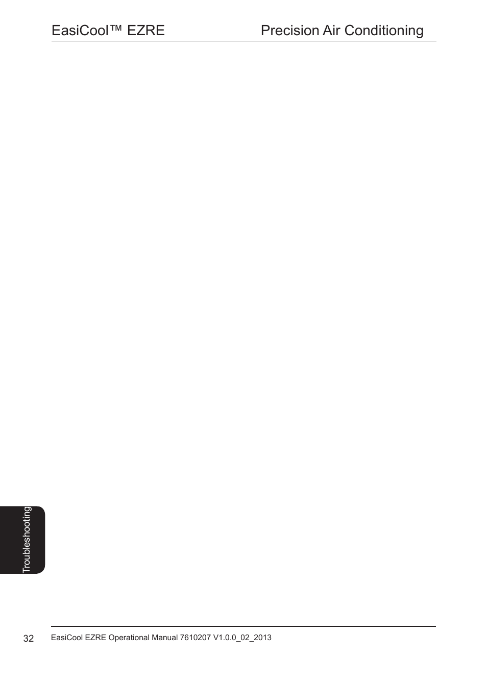 Easicool™ ezre precision air conditioning | Airedale EasiCool 6kW  64kW User Manual | Page 32 / 34