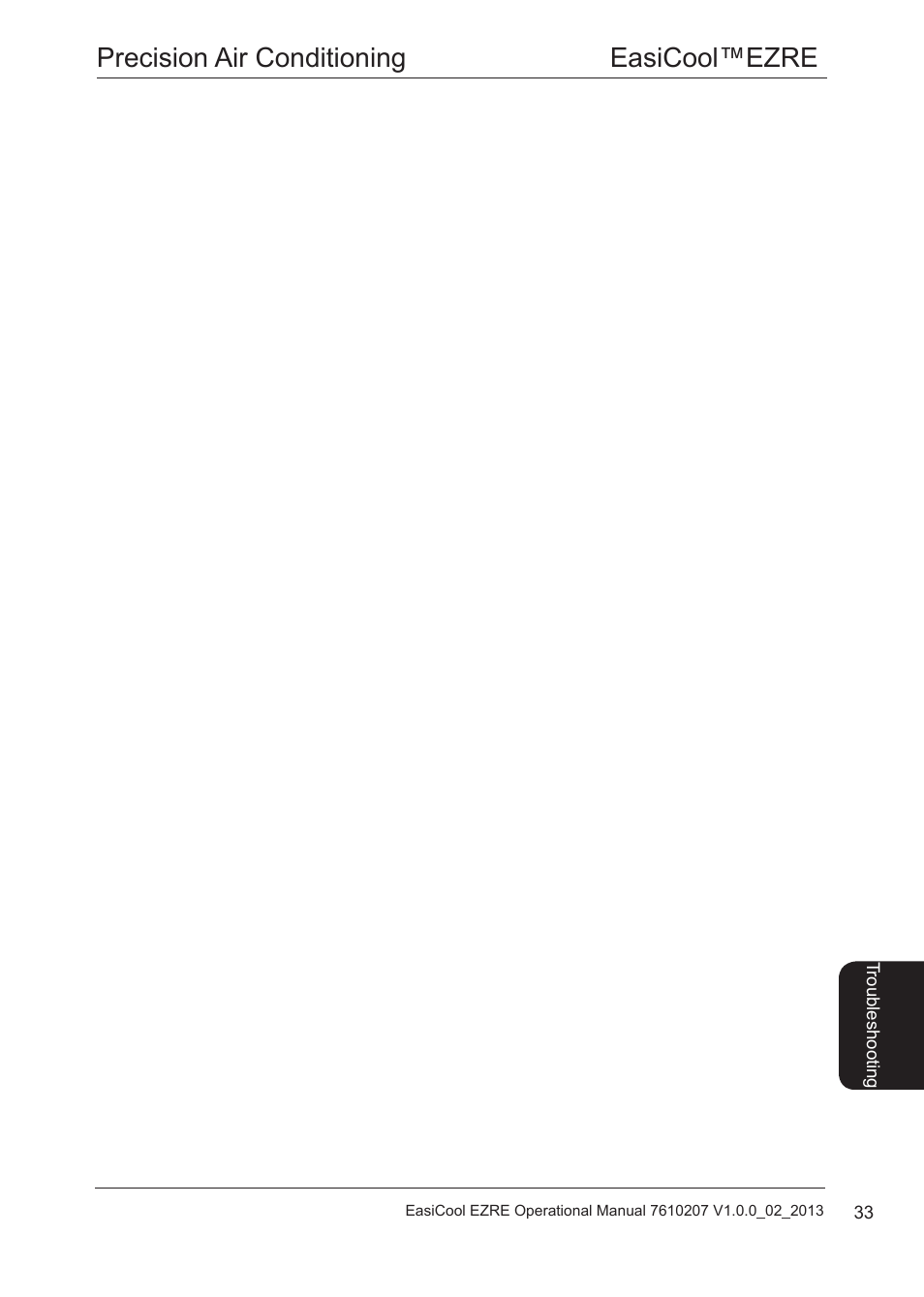 Precision air conditioning easicool™ezre | Airedale EasiCool 6kW  64kW User Manual | Page 33 / 34