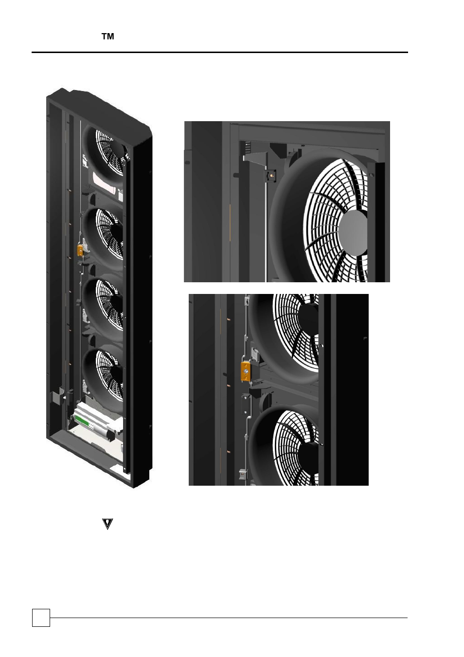 Door latch mechanism, Logicool ™ onrak active cabinet exhaust it cooling | Airedale OnRak 3kW  35kW User Manual | Page 26 / 58