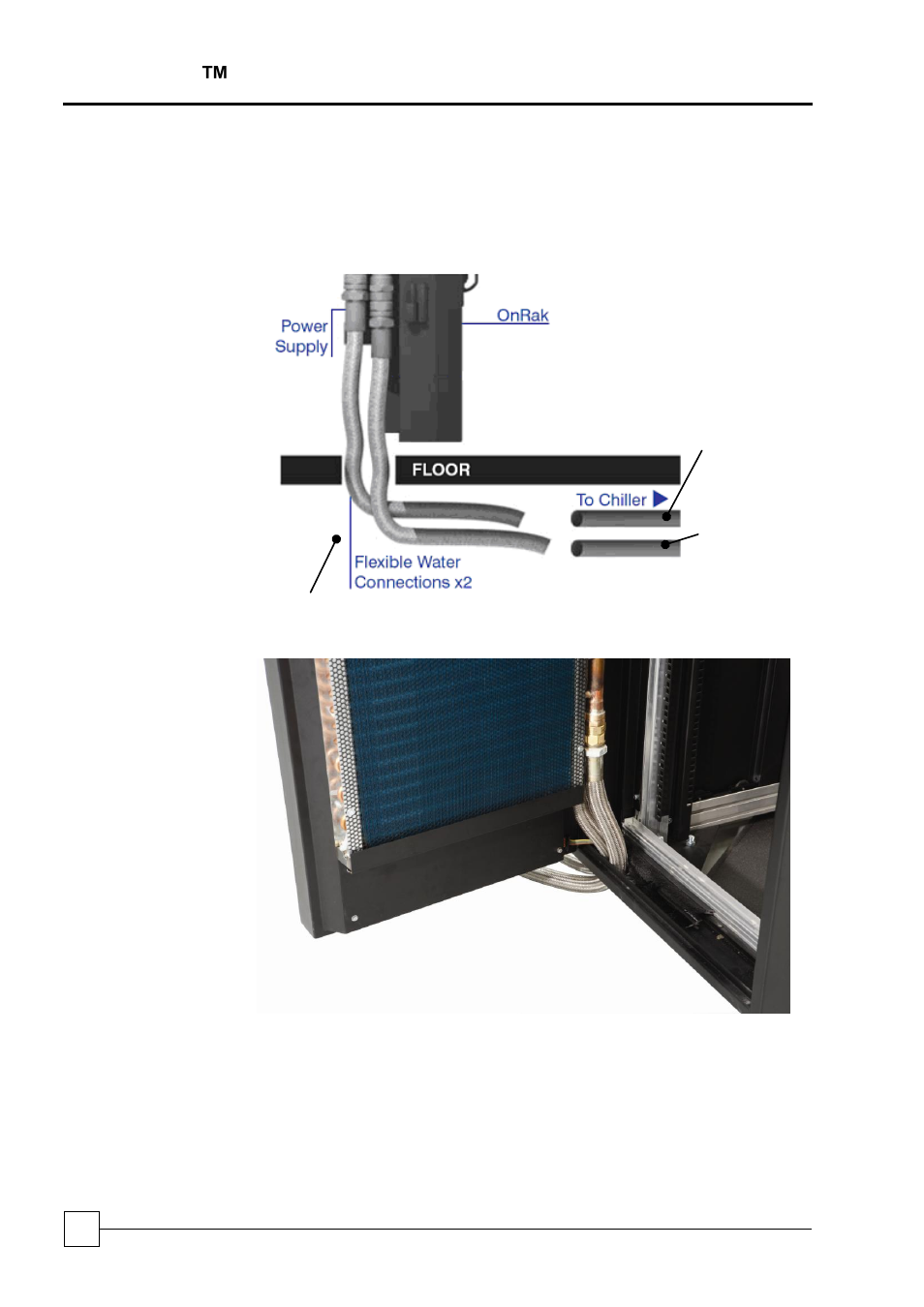 Water connections, Logicool ™ onrak active cabinet exhaust it cooling | Airedale OnRak 3kW  35kW User Manual | Page 28 / 58