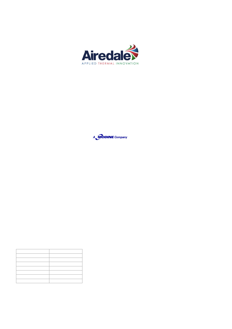 Airedale OnRak 3kW  35kW User Manual | Page 58 / 58