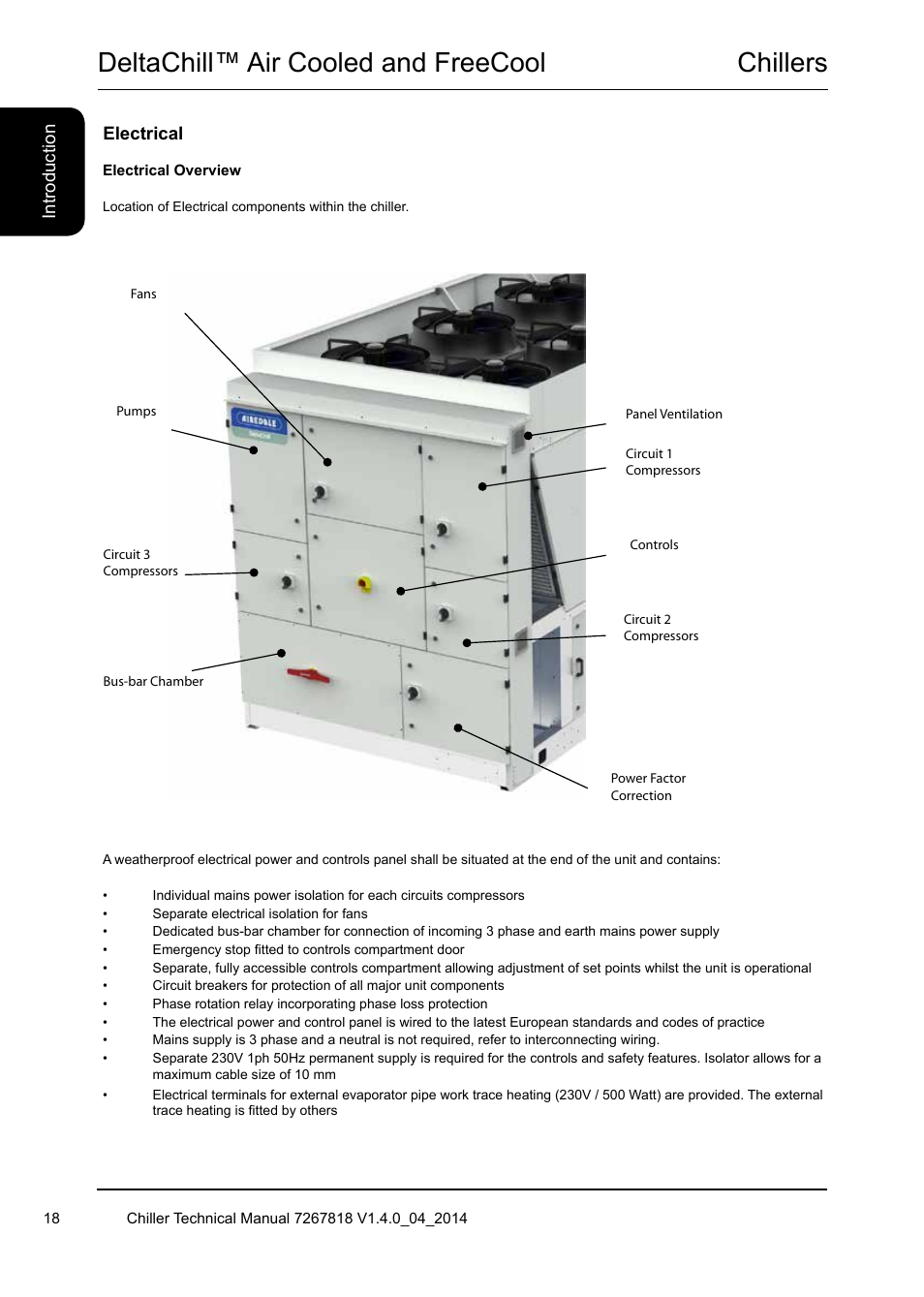 Chillers, Deltachill™ air cooled and freecool | Airedale DeltaChill FreeCool 110kW - 1080kW User Manual | Page 18 / 286