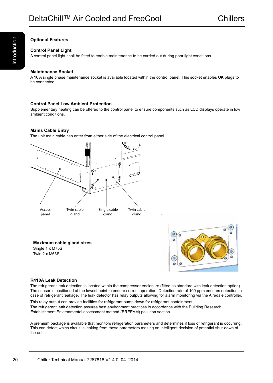 Chillers, Deltachill™ air cooled and freecool | Airedale DeltaChill FreeCool 110kW - 1080kW User Manual | Page 20 / 286