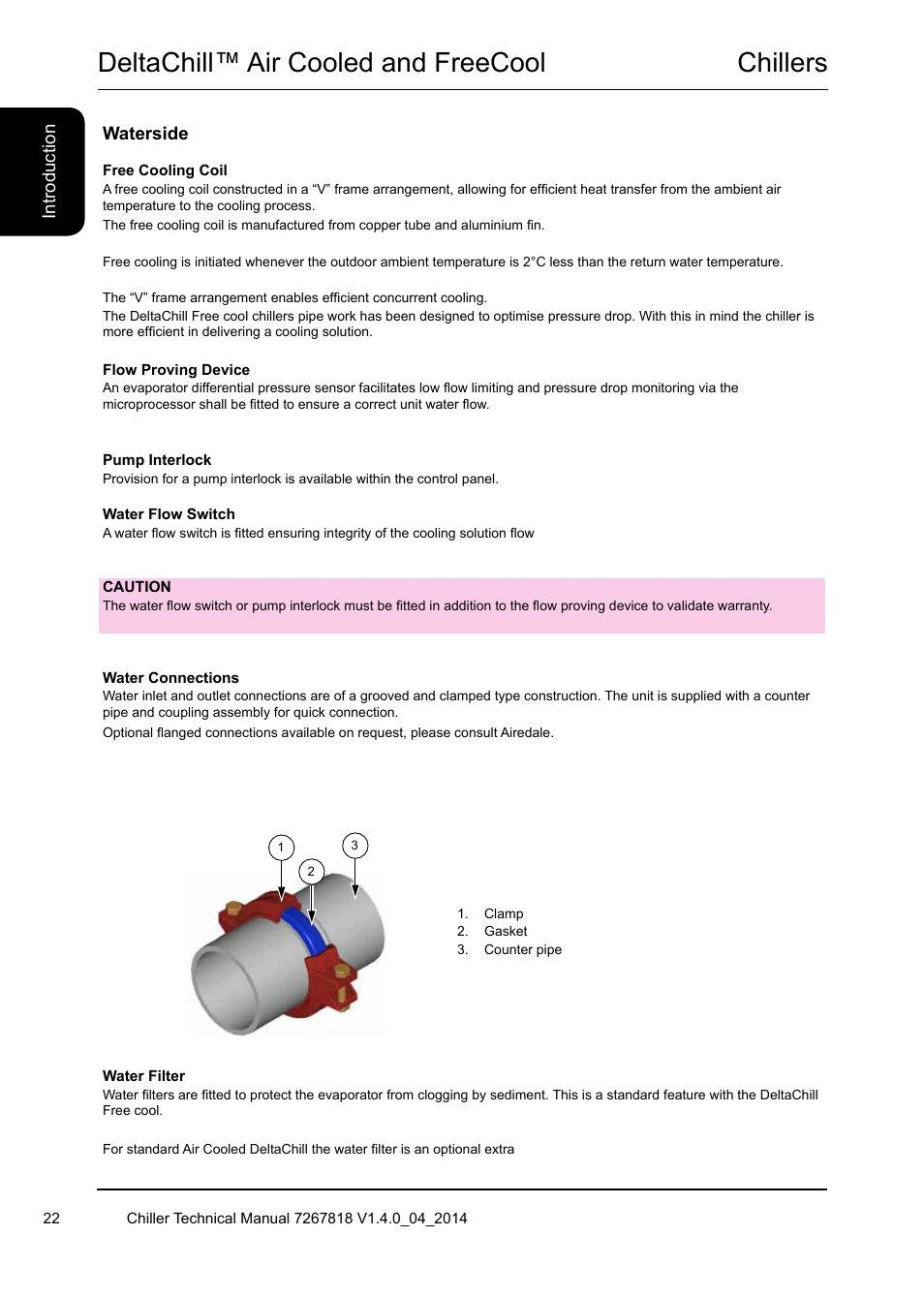 Chillers, Deltachill™ air cooled and freecool | Airedale DeltaChill FreeCool 110kW - 1080kW User Manual | Page 22 / 286
