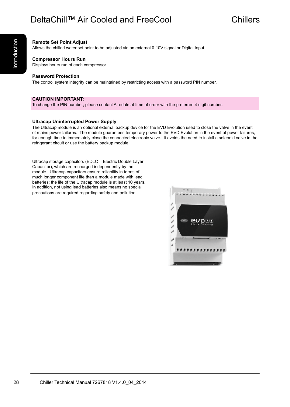 Chillers, Deltachill™ air cooled and freecool | Airedale DeltaChill FreeCool 110kW - 1080kW User Manual | Page 28 / 286