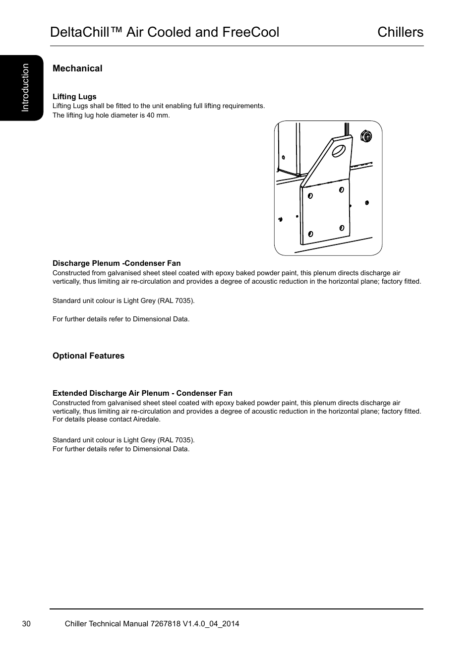 Chillers, Deltachill™ air cooled and freecool | Airedale DeltaChill FreeCool 110kW - 1080kW User Manual | Page 30 / 286