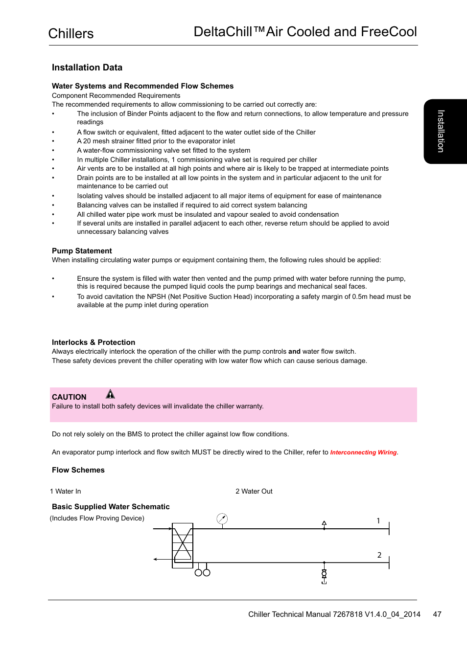 Chillers deltachill™air cooled and freecool | Airedale DeltaChill FreeCool 110kW - 1080kW User Manual | Page 47 / 286