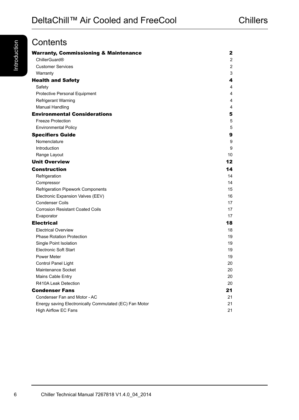 Airedale DeltaChill FreeCool 110kW - 1080kW User Manual | Page 6 / 286