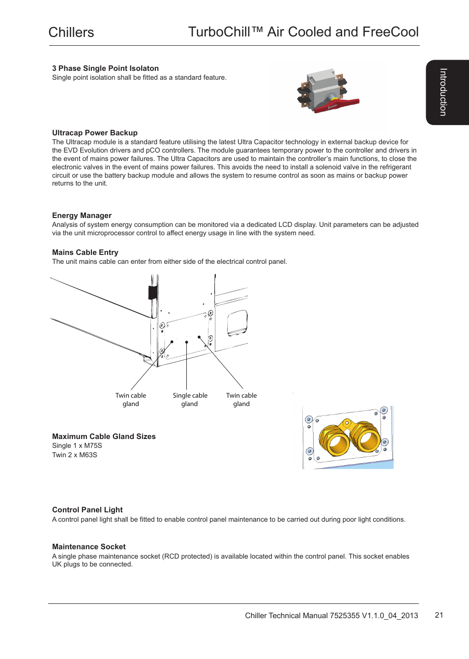 Chillers turbochill™ air cooled and freecool | Airedale TurboChill FreeCool 200kW - 1830kW User Manual | Page 21 / 144