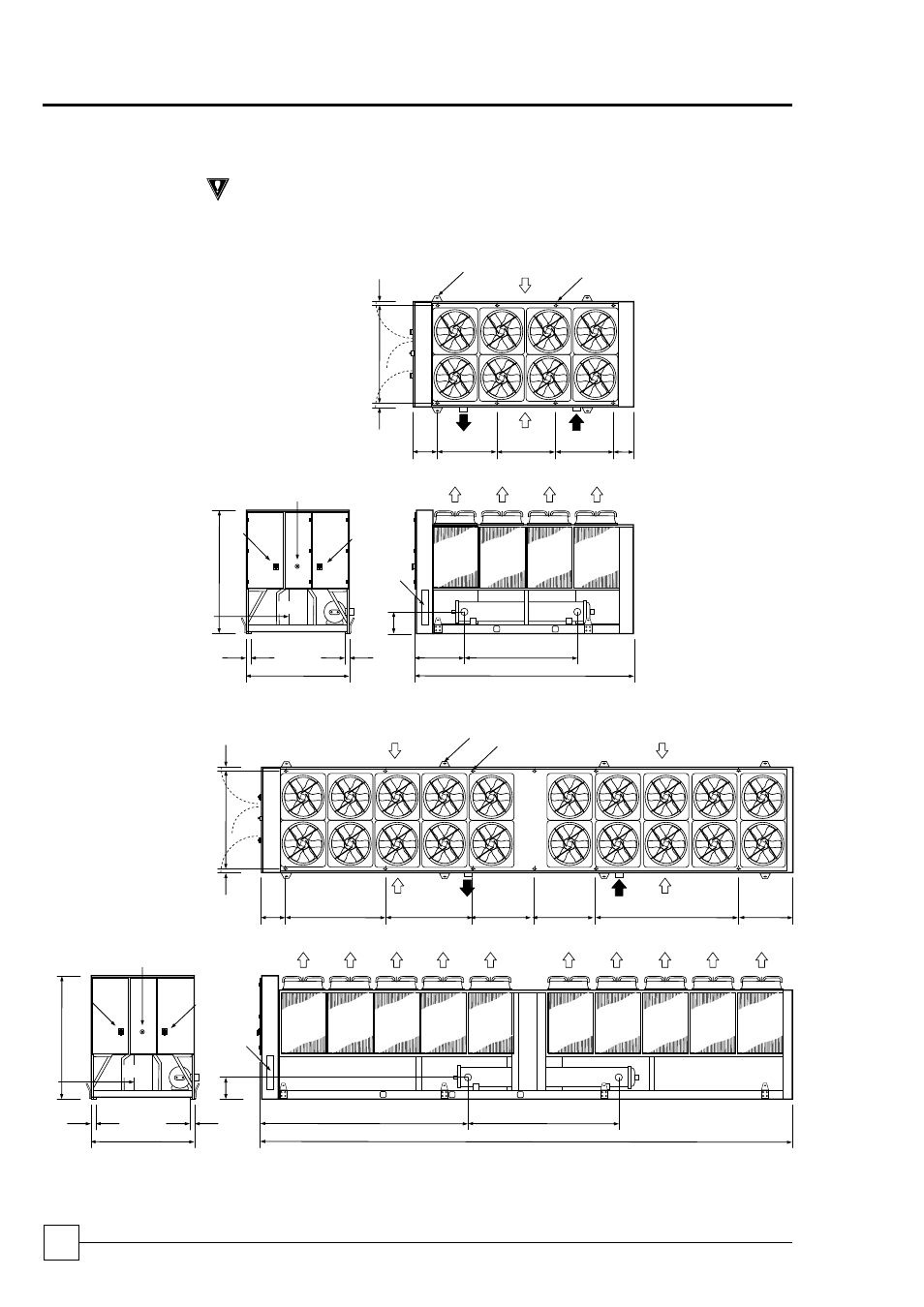 Dimensional data, Standard units, Optichill chillers | Airedale OptiChill FreeCool 500kW - 1365kW User Manual | Page 12 / 60