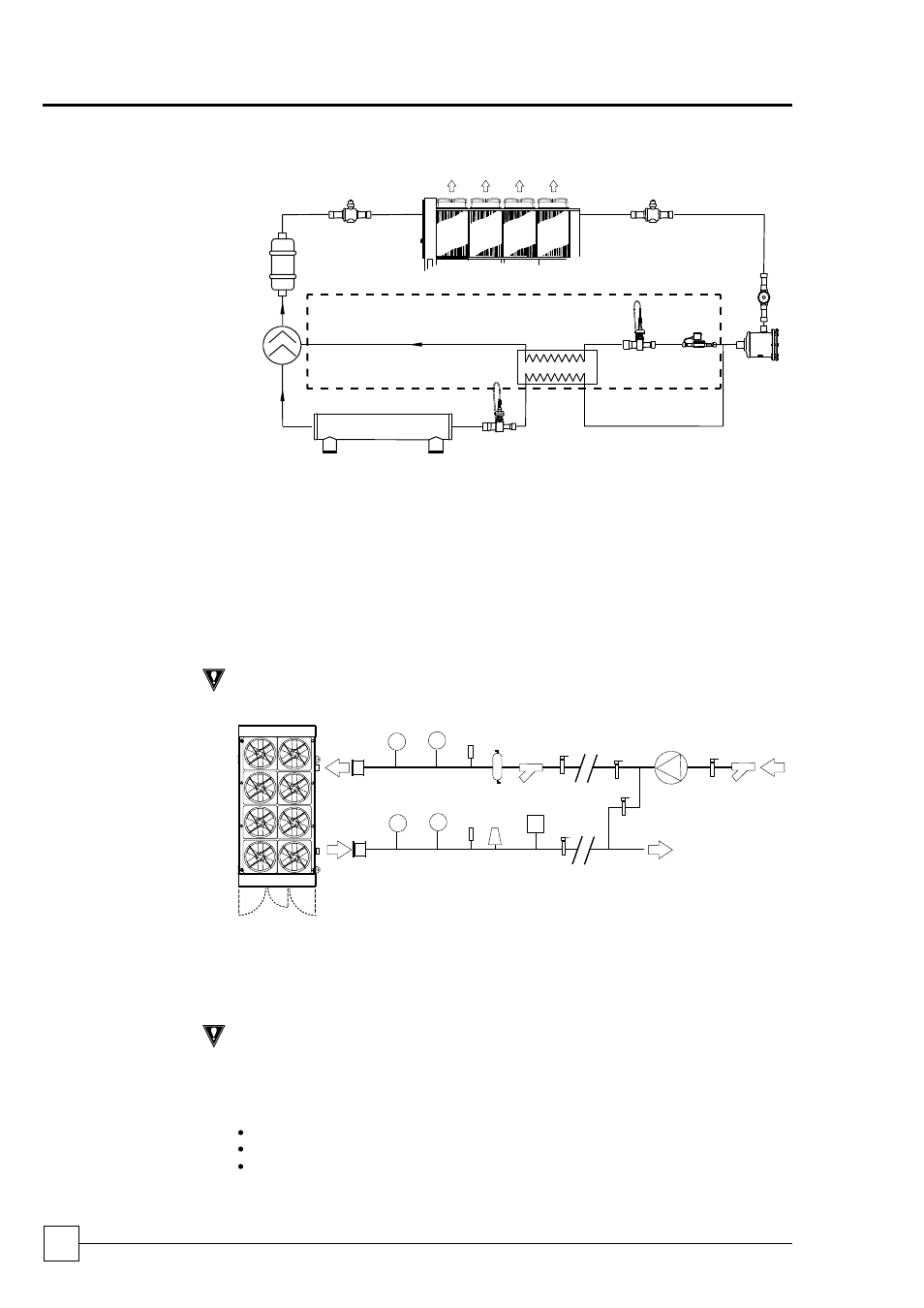 Refrigeration schematic, Standard recommended installation, Optichill chillers | Installation data | Airedale OptiChill FreeCool 500kW - 1365kW User Manual | Page 24 / 60