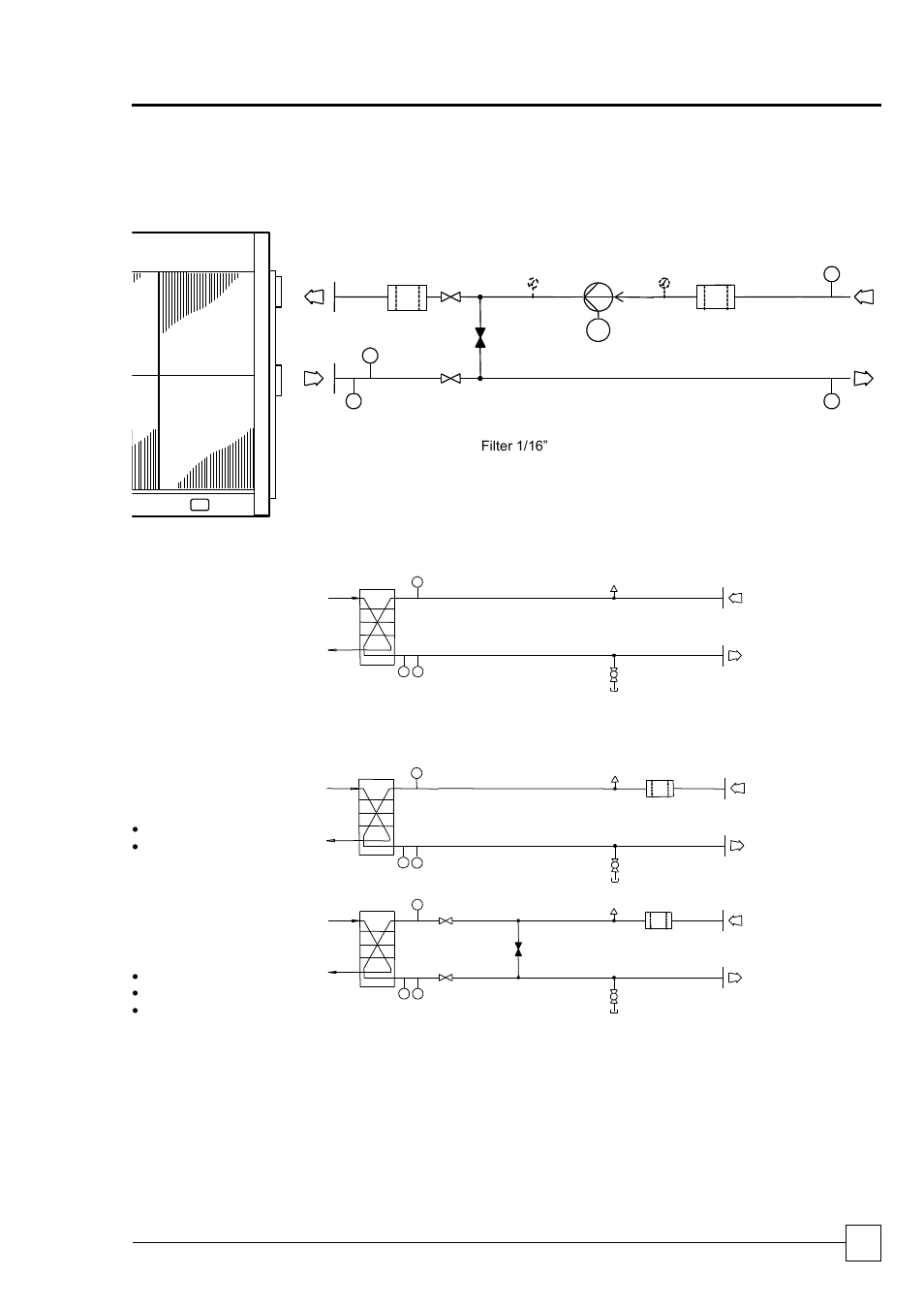 Flow schemes, Chillers ultima compact, Installation data | Airedale Ultima Compact FreeCool 30kW - 450kW User Manual | Page 43 / 48