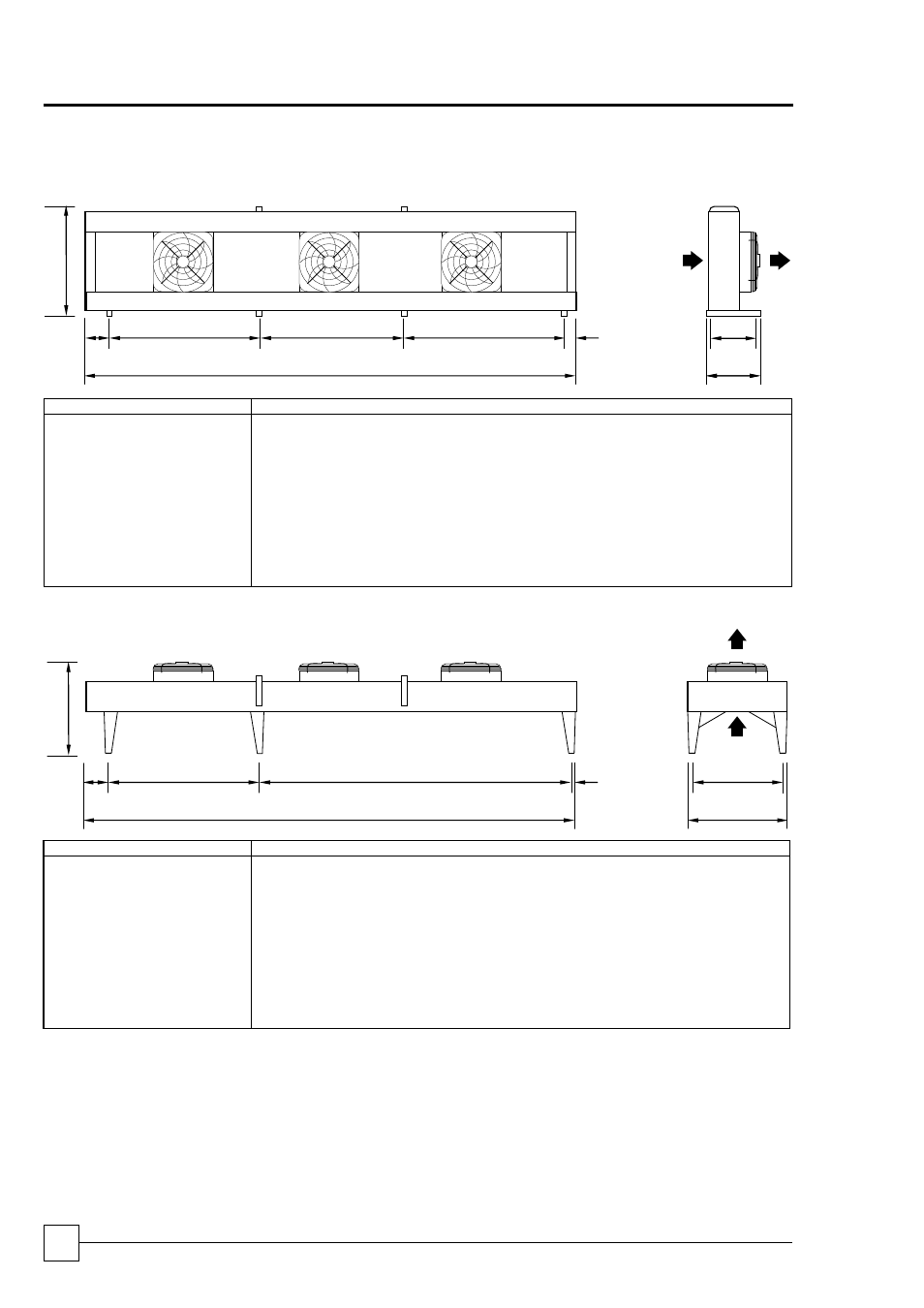 Dimensions, Weights, Ultima water cooled chillers | Dry cooler installation data | Airedale Ultima Water Cooled 75kW - 450kW User Manual | Page 40 / 46