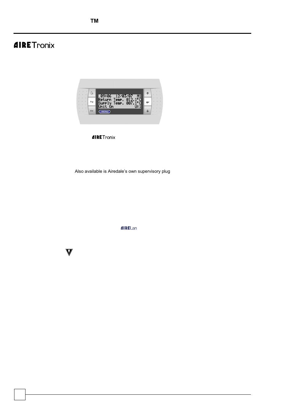 Optional features, Storemaster ™ comfort, Controls | Airedale StoreMaster 50kW - 77kW User Manual | Page 28 / 52