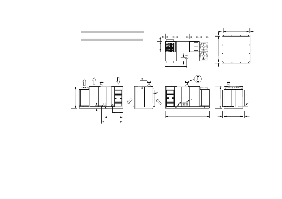 Dimensional data, Packaged unit | Airedale StoreMaster 50kW - 77kW User Manual | Page 41 / 52