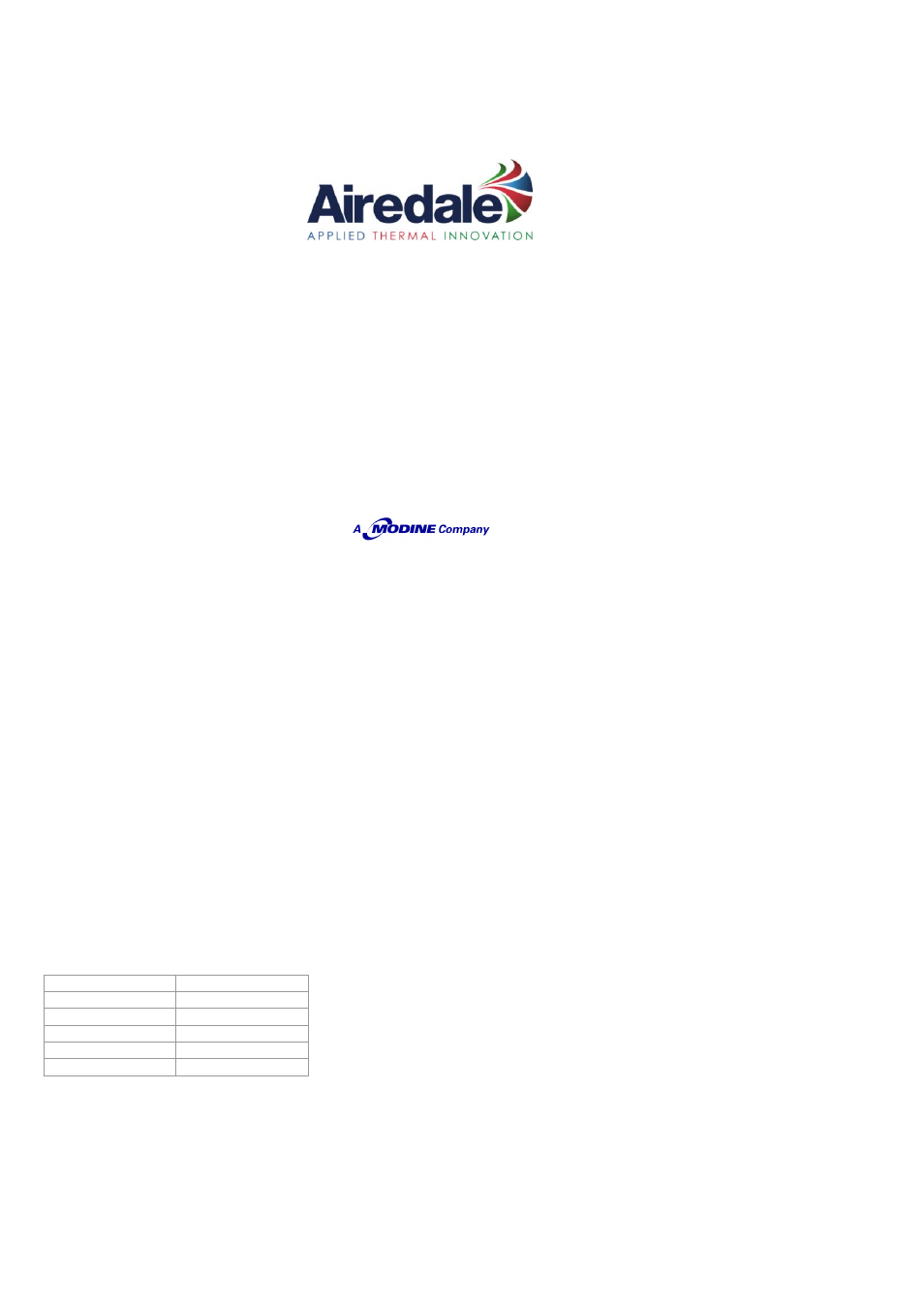 Airedale Air Cooled Condensers R410A User Manual | Page 26 / 26