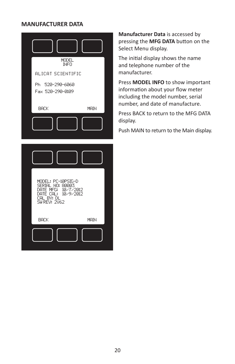 Alicat P Series Pressure Gauge User Manual | Page 20 / 88