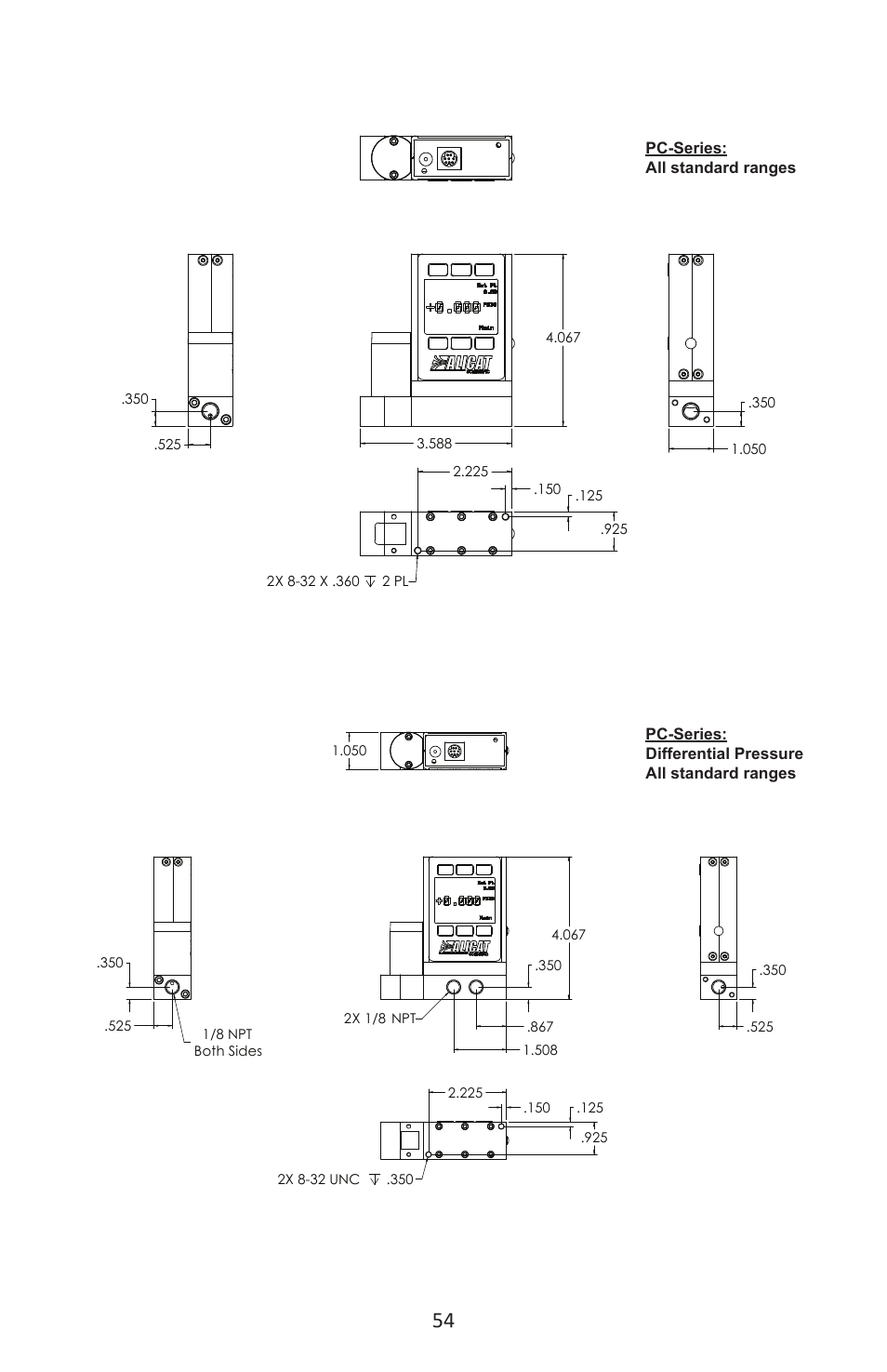 Alicat P Series Pressure Gauge User Manual | Page 54 / 88