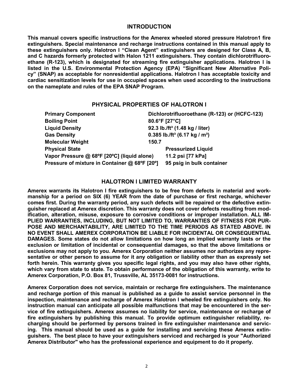 Amerex 16672 User Manual | Page 2 / 11