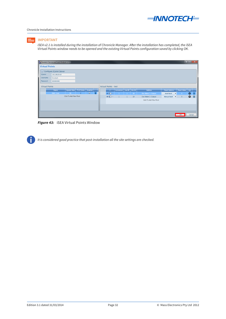 Innotech Chronicle User Manual | Page 32 / 34