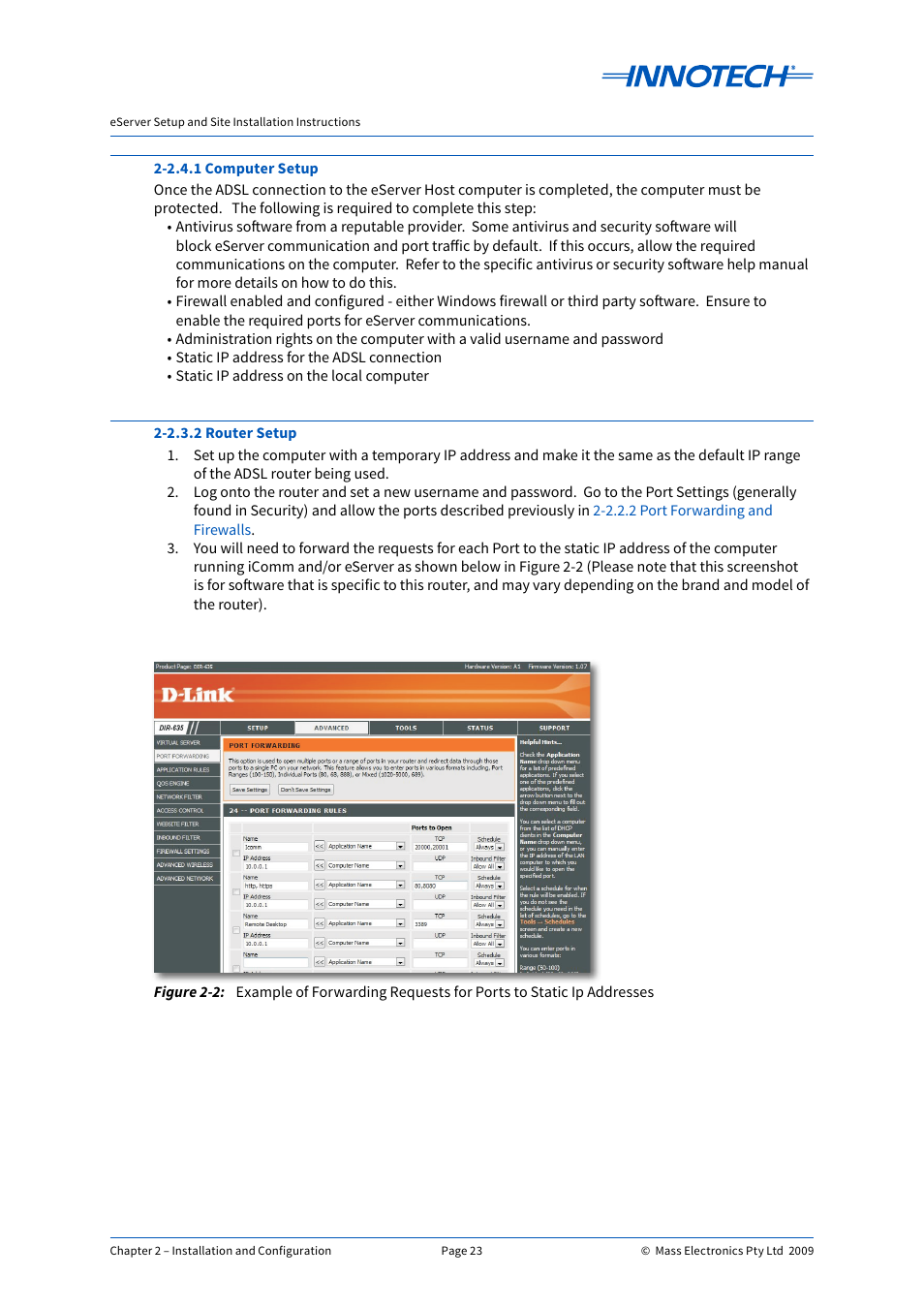 Innotech eServer User Manual | Page 23 / 118