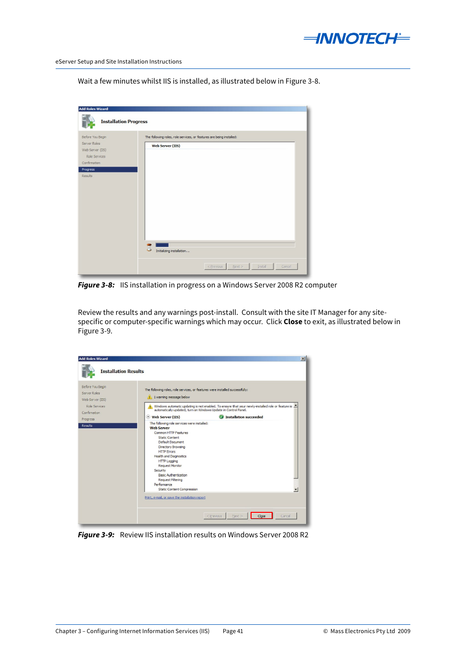 Innotech eServer User Manual | Page 41 / 118