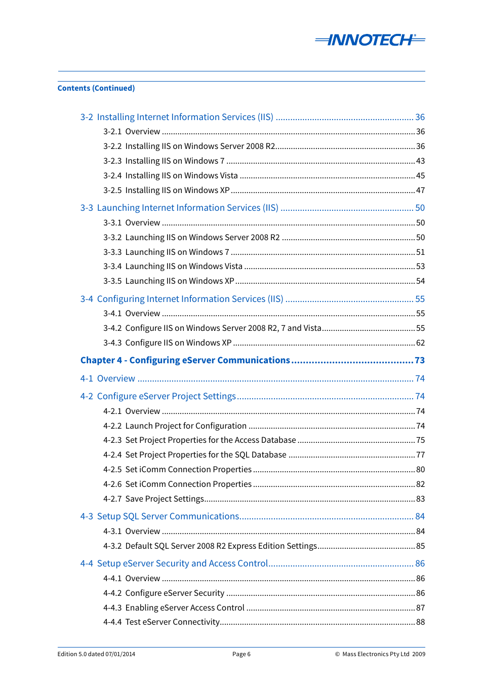 Figures, Tables | Innotech eServer User Manual | Page 6 / 118