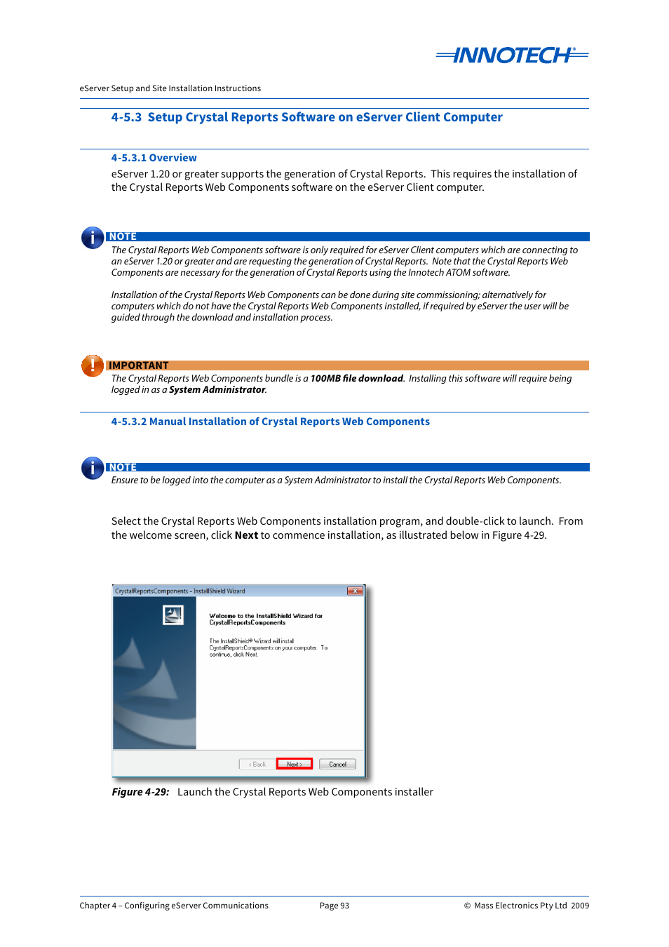 E 4-29 | Innotech eServer User Manual | Page 93 / 118