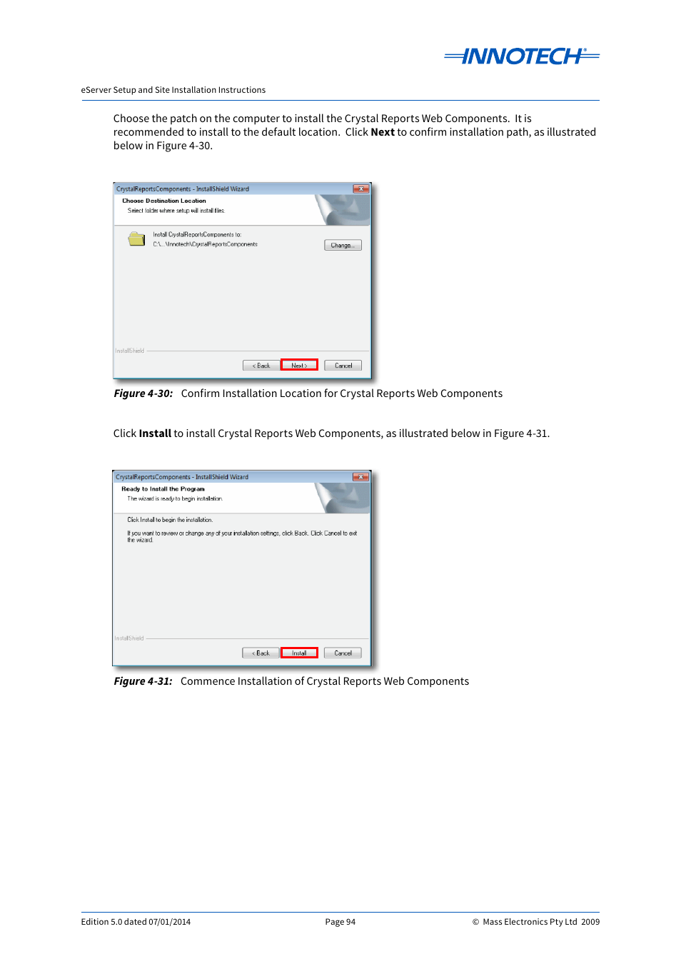 E 4-30, E 4-31 | Innotech eServer User Manual | Page 94 / 118