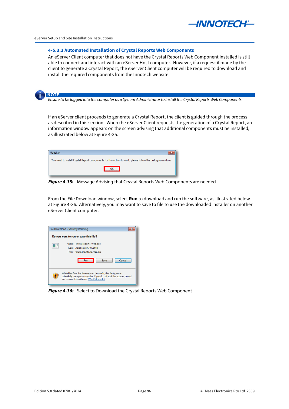 E 4-35, E 4-36 | Innotech eServer User Manual | Page 96 / 118