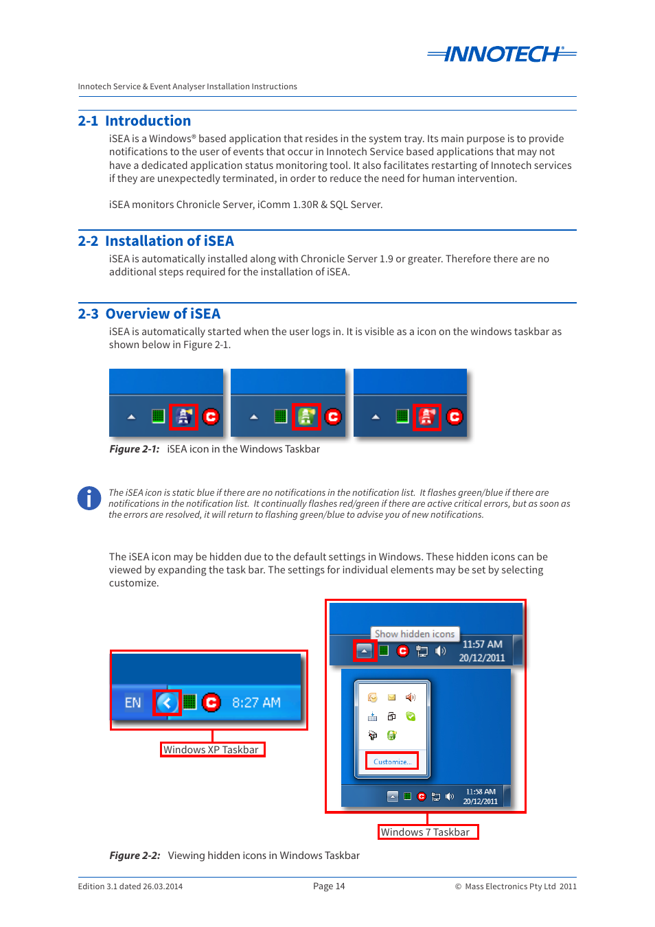 1 introduction, 2 installation of isea, 3 overview of isea | Innotech iSEA User Manual | Page 14 / 44