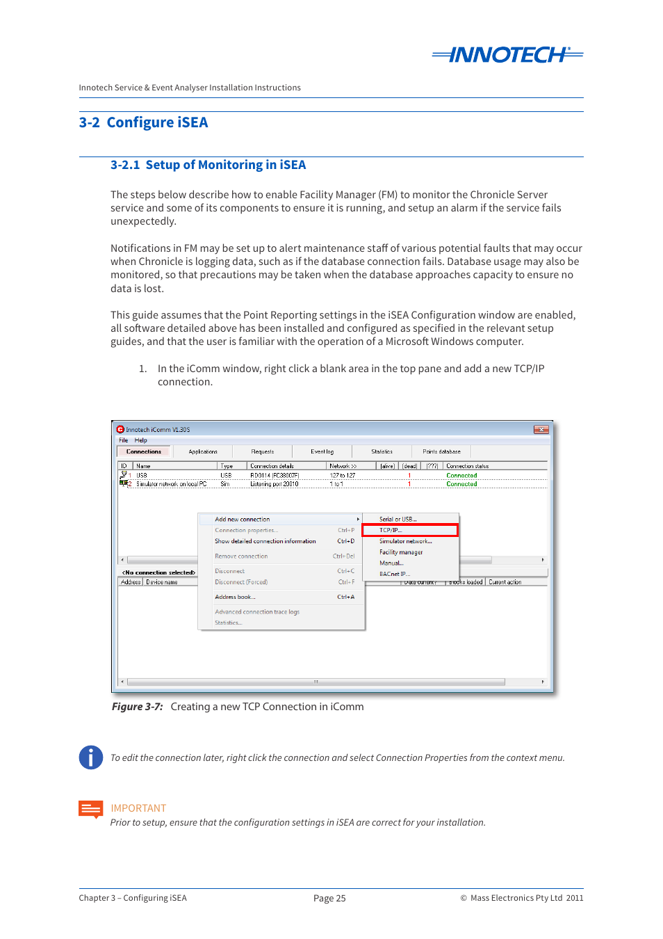 2 configure isea | Innotech iSEA User Manual | Page 25 / 44