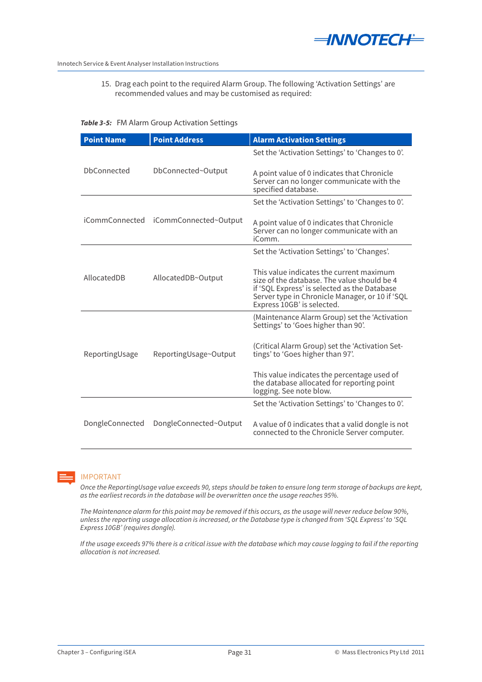 Innotech iSEA User Manual | Page 31 / 44