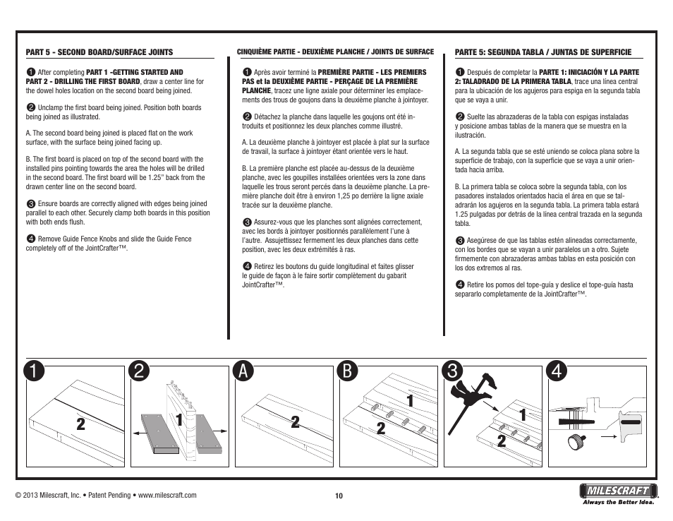 1b 2 3 a 4 | Milescraft 1310 - JointCrafter User Manual | Page 10 / 12