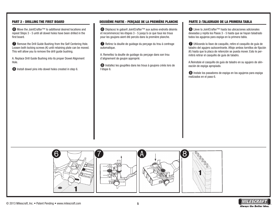 67 8 a | Milescraft 1310 - JointCrafter User Manual | Page 5 / 12